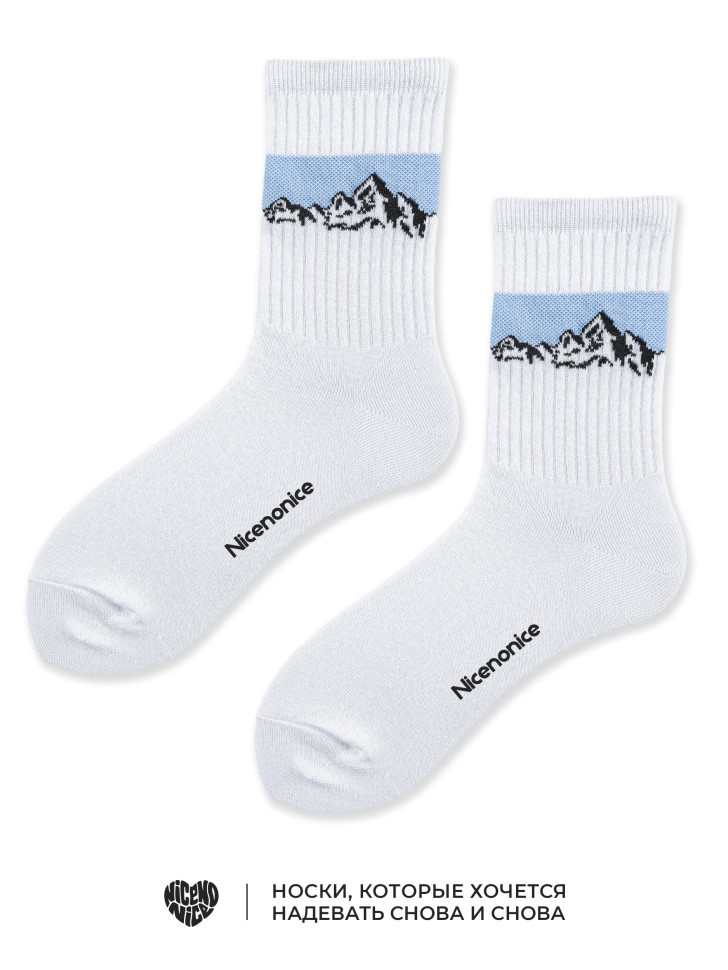 Носки Nicenonice Classic &quot;горы с голубым небом&quot;