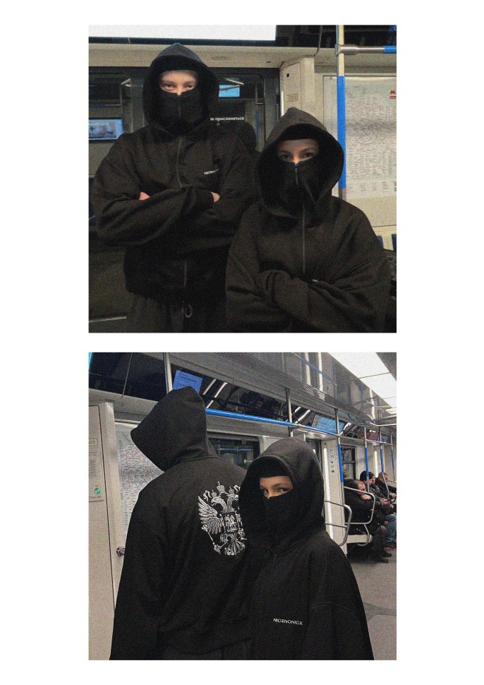 Зип худи с балаклавой Nicenonice BALACLAVA "Вышитый Герб Российской Федерации"