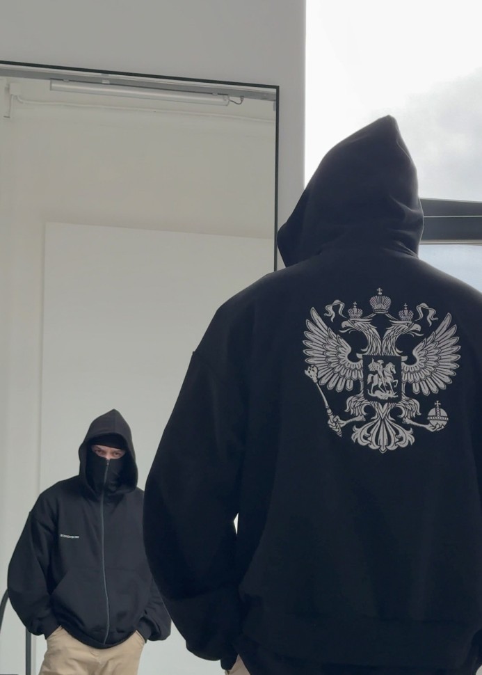 Зип худи с балаклавой Nicenonice BALACLAVA "Вышитый Герб Российской Федерации"