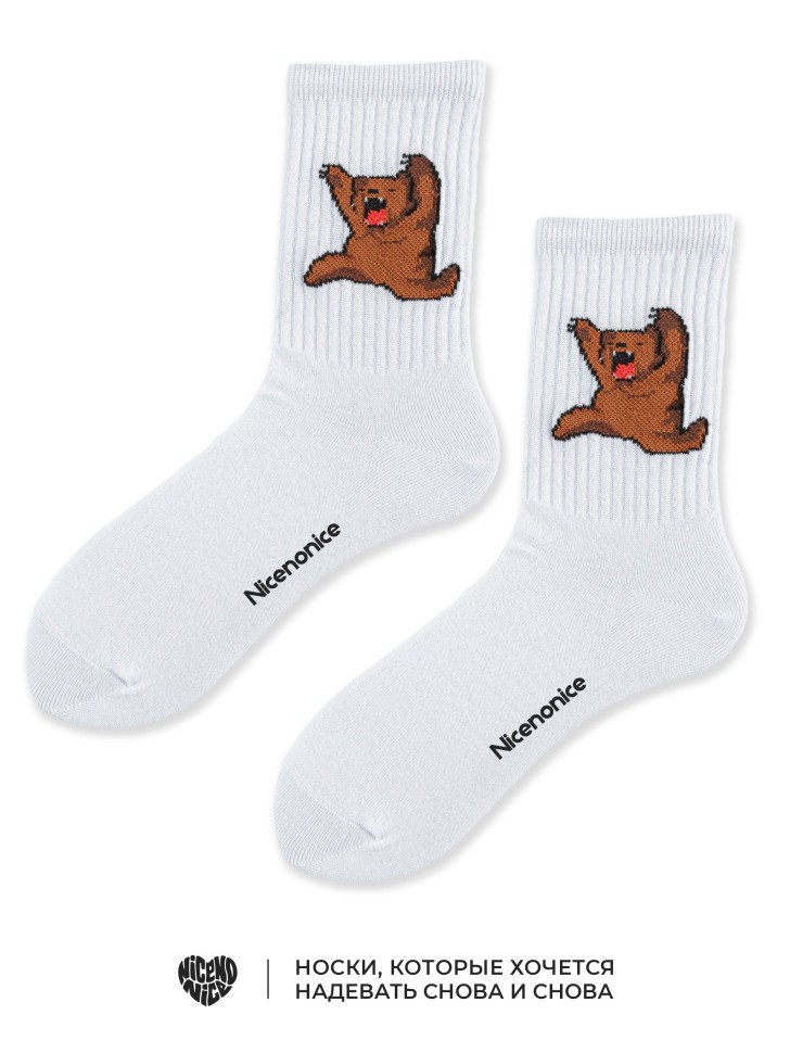 Носки Nicenonice Classic &quot;медведь буу&quot;